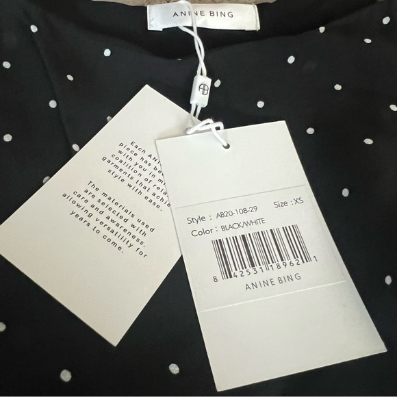 Anine Bing Revolve Daisy Maxi Dress, Black & White Size XS New w/Tag Retail $349 - Picture 12 of 14